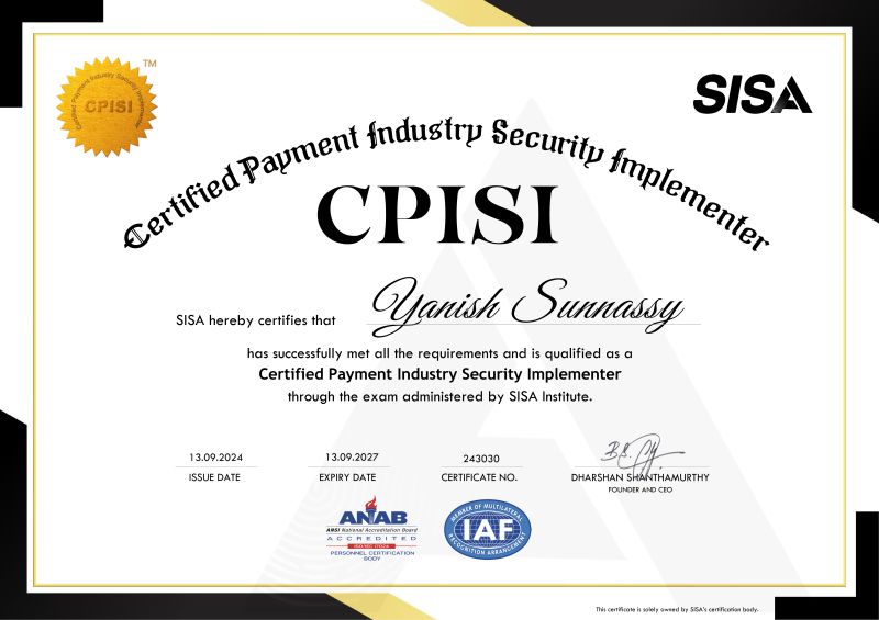 Yanish Sunnassy on LinkedIn: I m excited to share that I ve just earned Yanish Sunnassy on LinkedIn: I m excited to share that I ve just earned