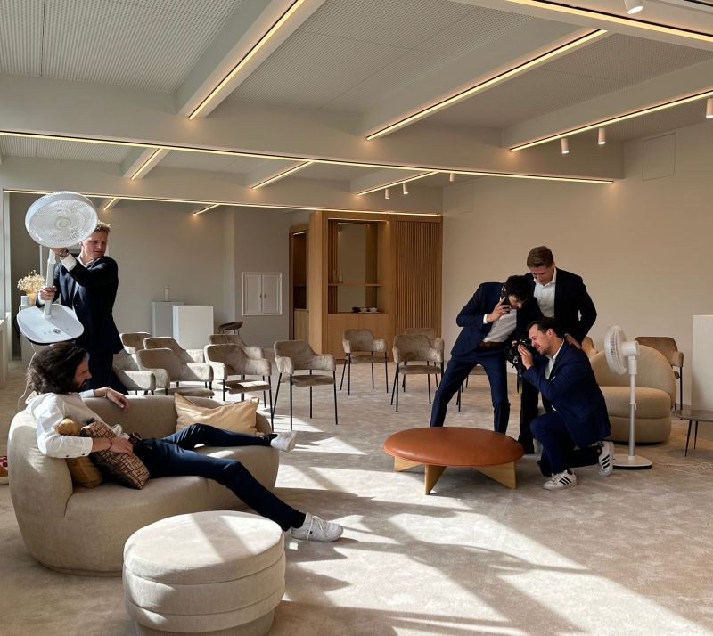 Gilles De Moor at a photoshoot in Antwerp