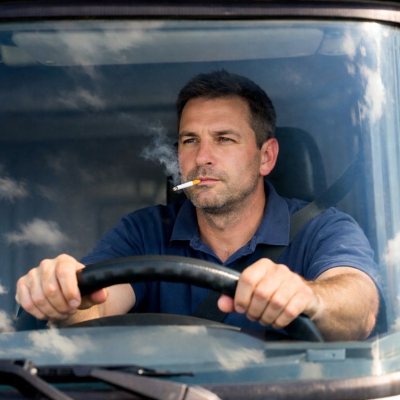 truck driver smoking cigarettes The Struggles of a Trucker: Trucks Explained The Incredible Power of Semi