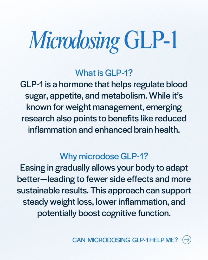 health benefits of microdosing glp 1 GLP-1 Medications What should you know before