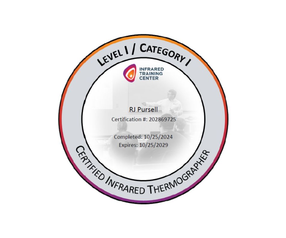RJ Pursell on LinkedIn: Completed my Level 1 Thermography Certification RJ Pursell on LinkedIn: Completed my Level 1 Thermography Certification
