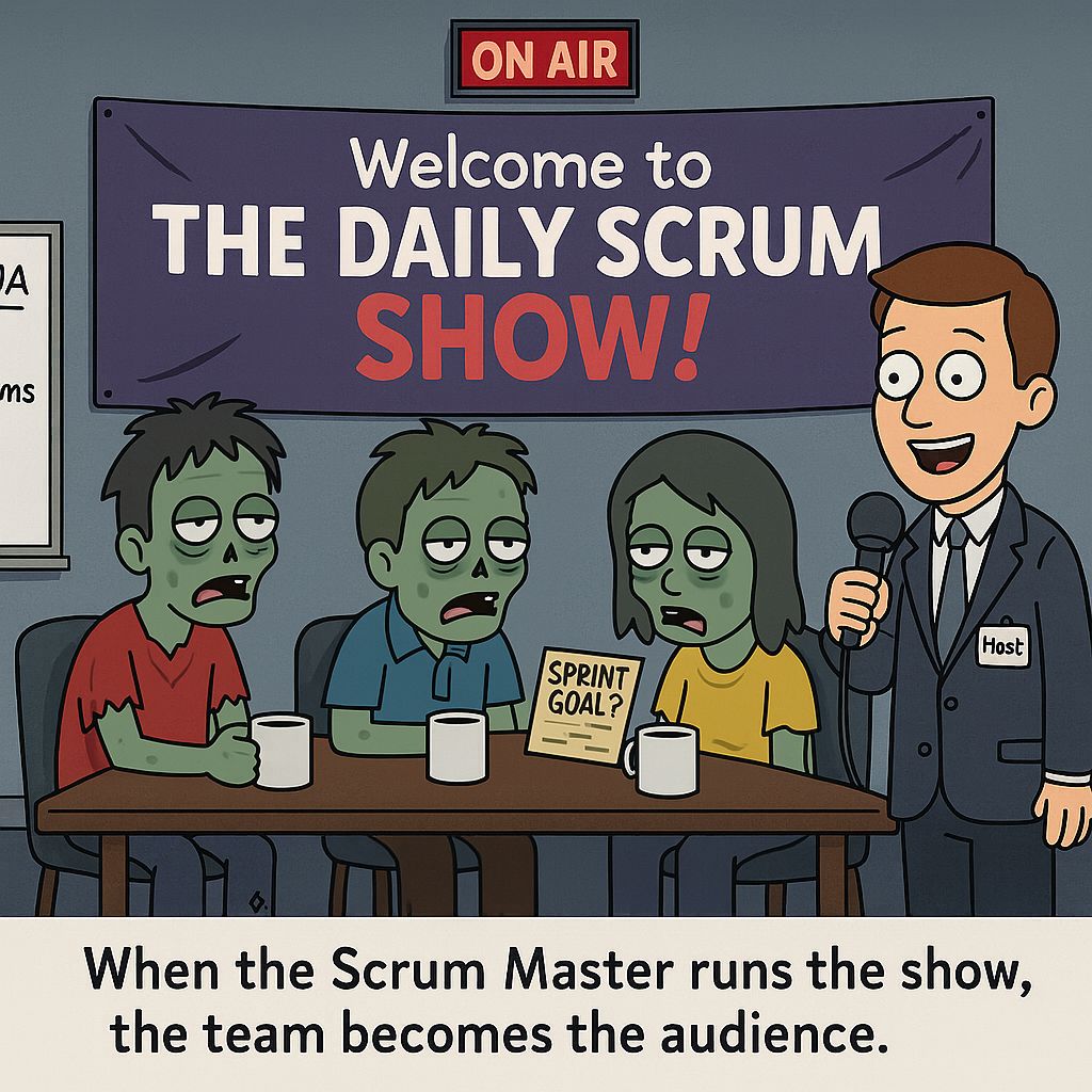 On Air
Welcome to the Daily Scrum Show
When the Scrum Master runs the show, the team becomes the audience