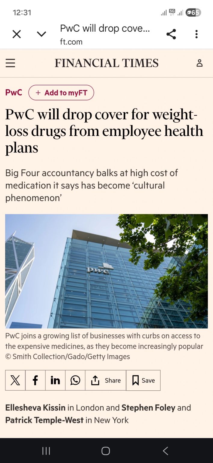 pwc glp 1 limits weight loss drug cover to diabetic employees only amid cost pressures What GLP-1 means for consumer