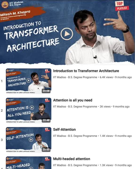 Ajay Shenoy on LinkedIn 📚 An LLM Course by Prof Mitesh Khapra Not