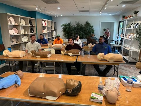Our Santa Barbara team taking safety to heart with CPR training We Our Santa Barbara team taking safety to heart with CPR training We