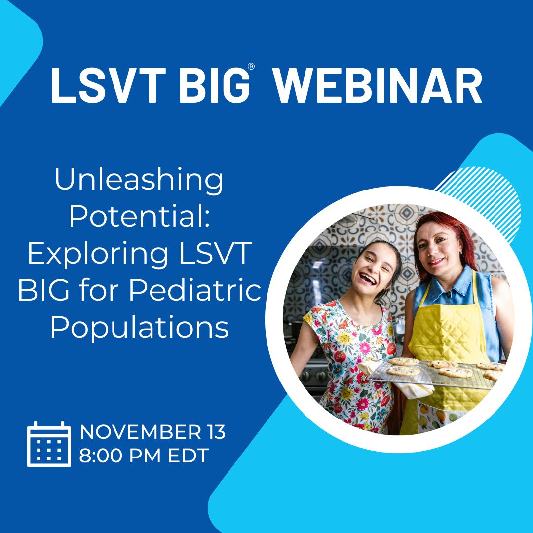 LSVT Global Inc on LinkedIn: Attention LSVT BIG Clinicians Join us LSVT Global Inc on LinkedIn: Attention LSVT BIG Clinicians Join us