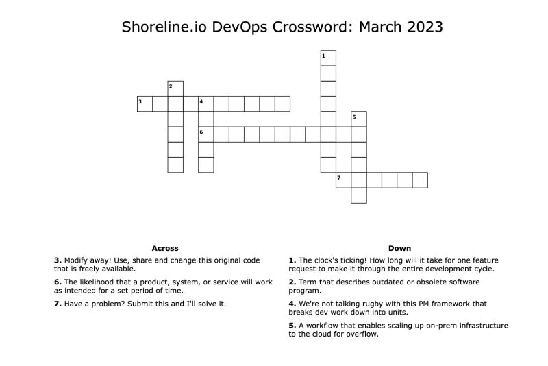 #shorelineio #crossword #culture #sre #devops #devopstools #oncall #shorelineio #crossword #culture #sre #devops #devopstools #oncall