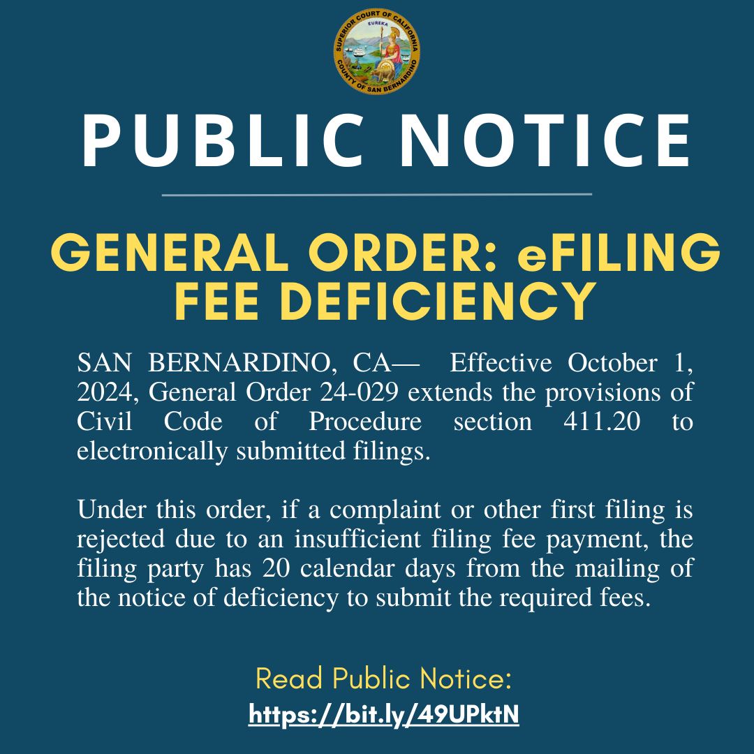 SAN BERNARDINO CA Effective October 1 2024 General Order 24 029 SAN BERNARDINO CA Effective October 1 2024 General Order 24 029