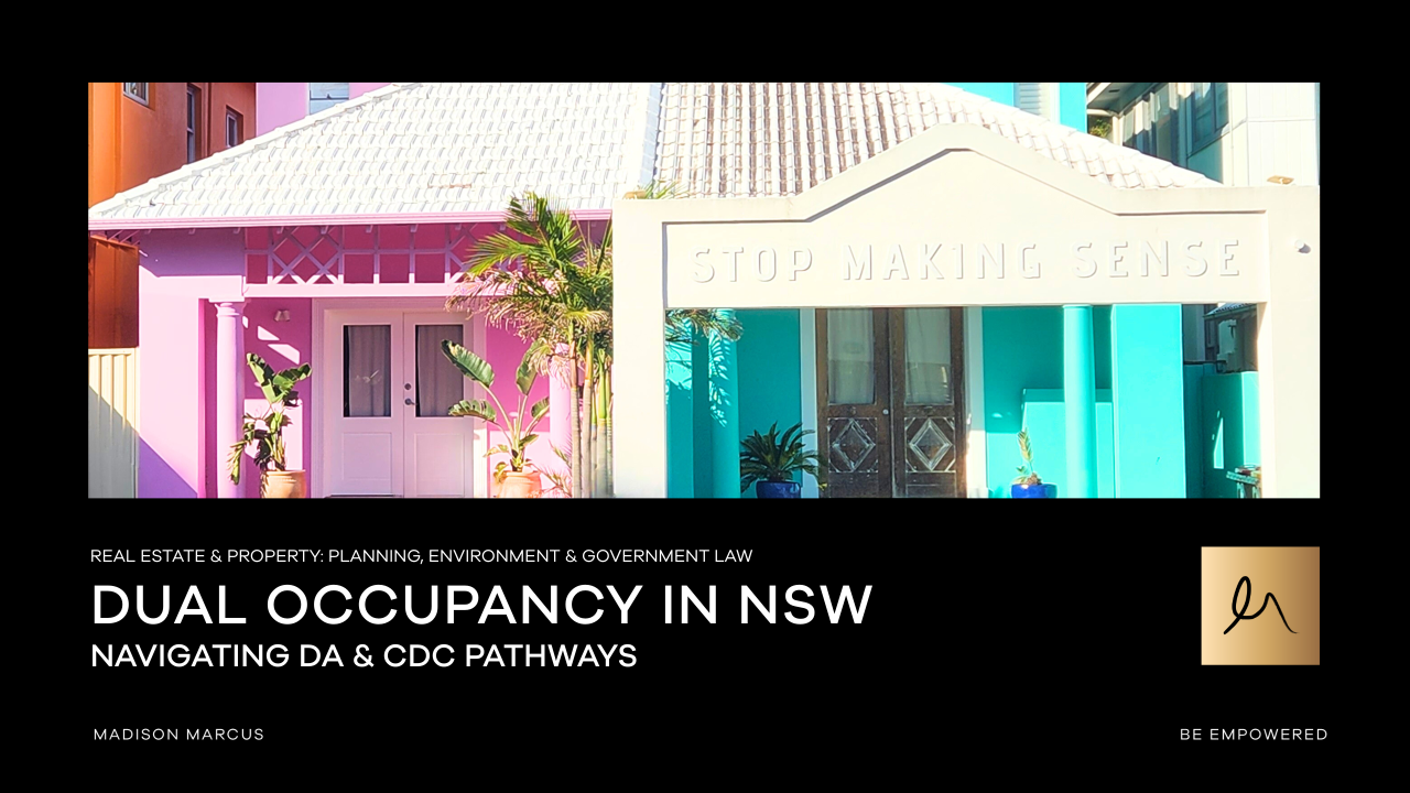 Dual Occupancy Controls under NSW Planning Framework Dual Occupancy Controls under NSW Planning Framework