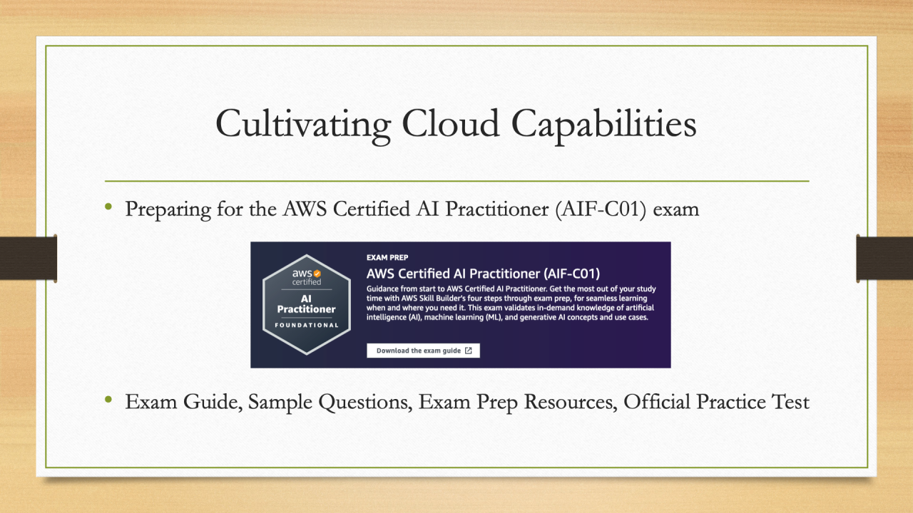 Preparing for the AWS Certified AI Practitioner (AIF C01) exam Preparing for the AWS Certified AI Practitioner (AIF C01) exam