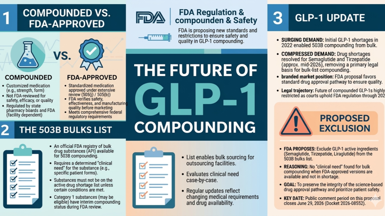 FDA Proposes Ban on Bulk Compounding for Semaglutide, Tirzepatide, and Liraglutide