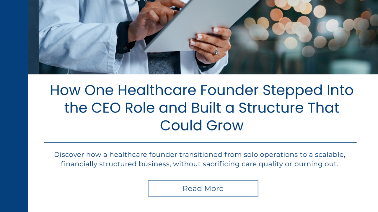 How One Healthcare Founder Stepped Into the CEO Role and Built a How One Healthcare Founder Stepped Into the CEO Role and Built a