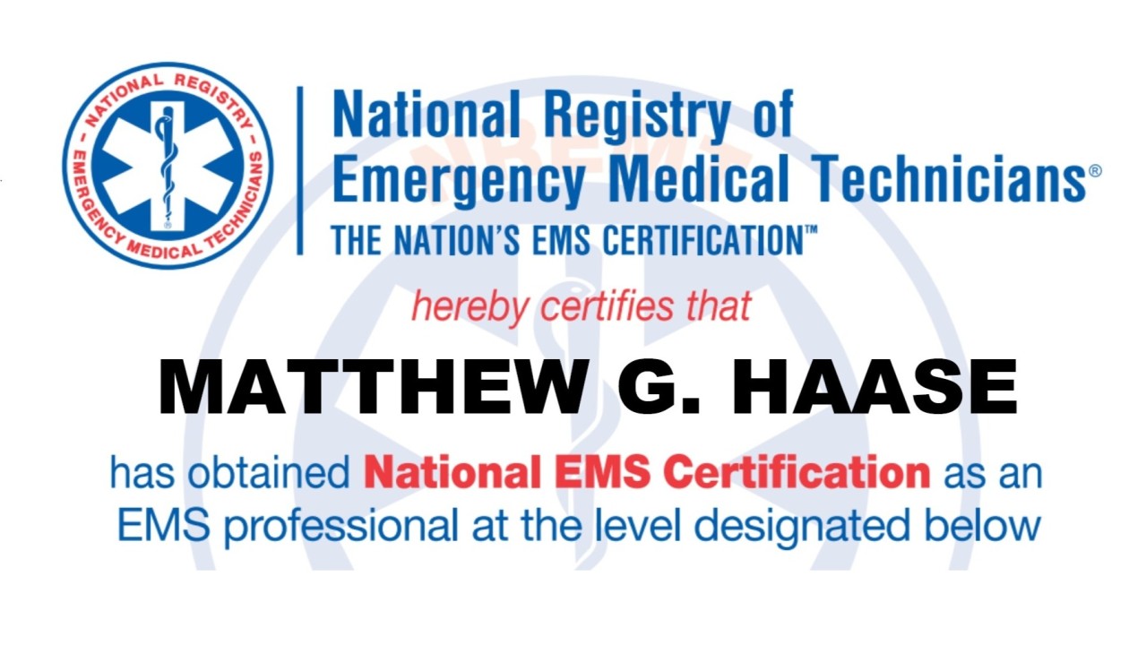 Upskilling: EMT Certification Achieved Upskilling: EMT Certification Achieved