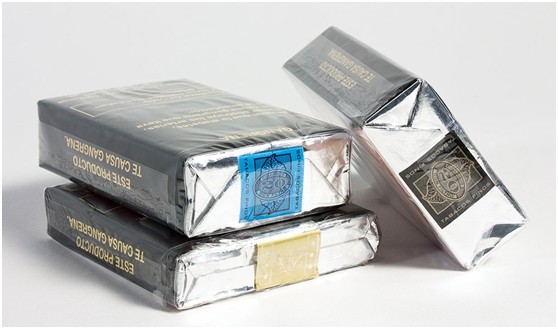 foil cigarette pack Custom Boxes Silver Gold Colored Foil Inside
