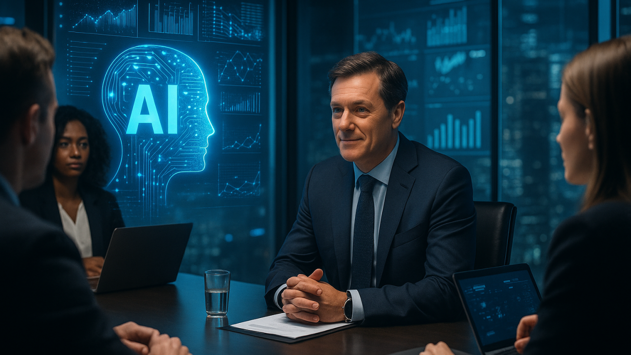 corporate leaders discussing AI strategy