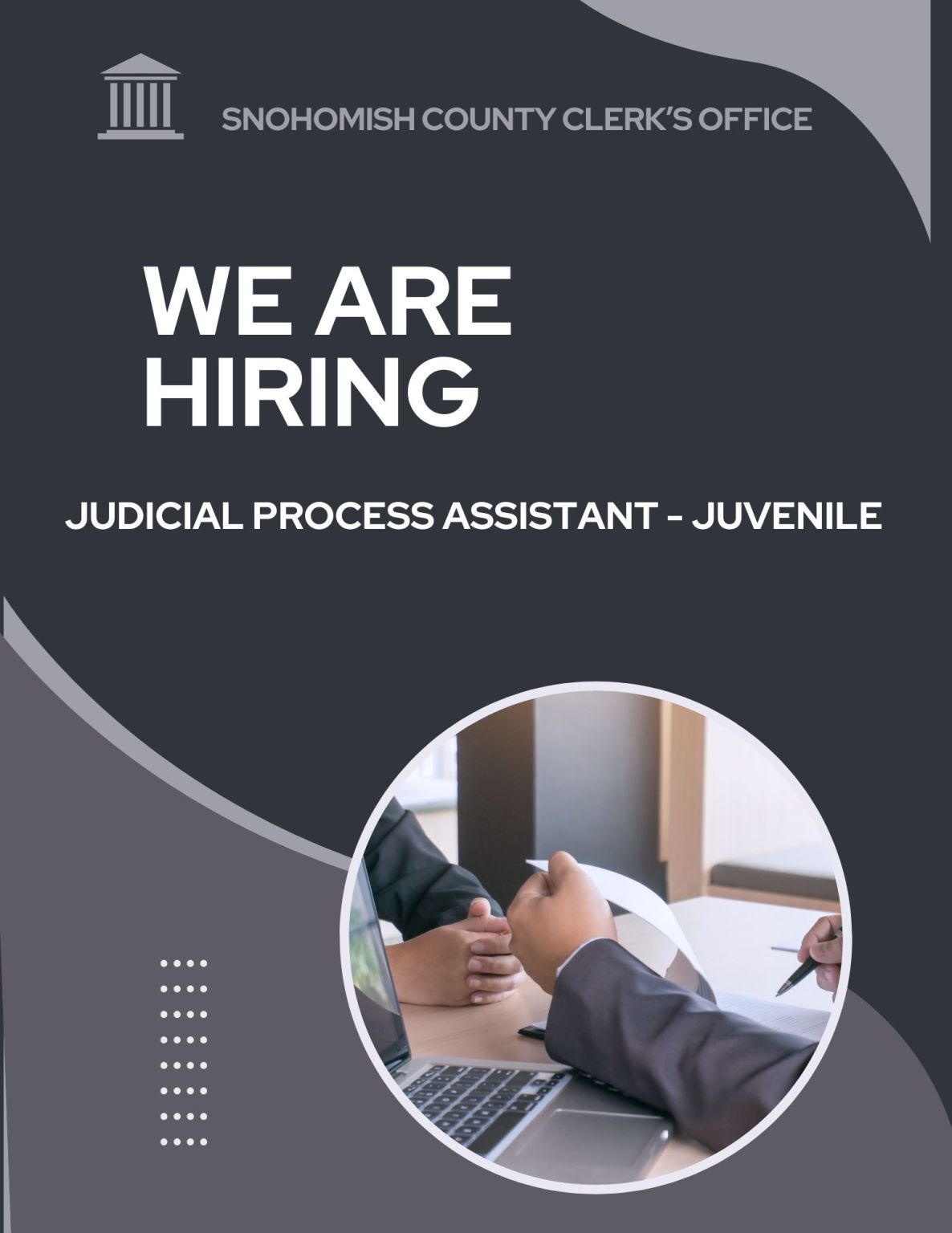 This position will be assigned to the Juvenile Division of the Clerk s This position will be assigned to the Juvenile Division of the Clerk s