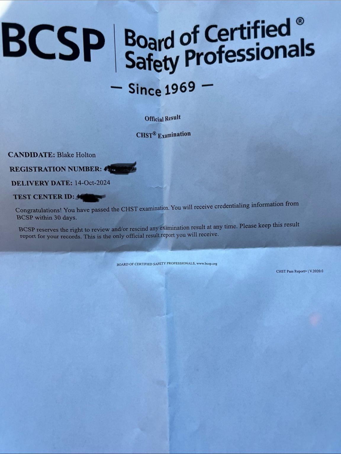 Blake Holton CSP CHST on LinkedIn: Another BCSP certification Blake Holton CSP CHST on LinkedIn: Another BCSP certification