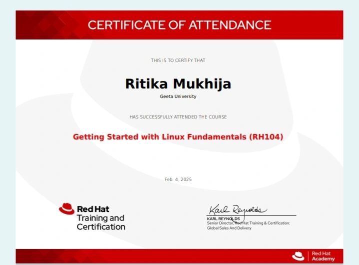 Ritika Mukhija on LinkedIn: #redhat #certification #learning #opensource Ritika Mukhija on LinkedIn: #redhat #certification #learning #opensource