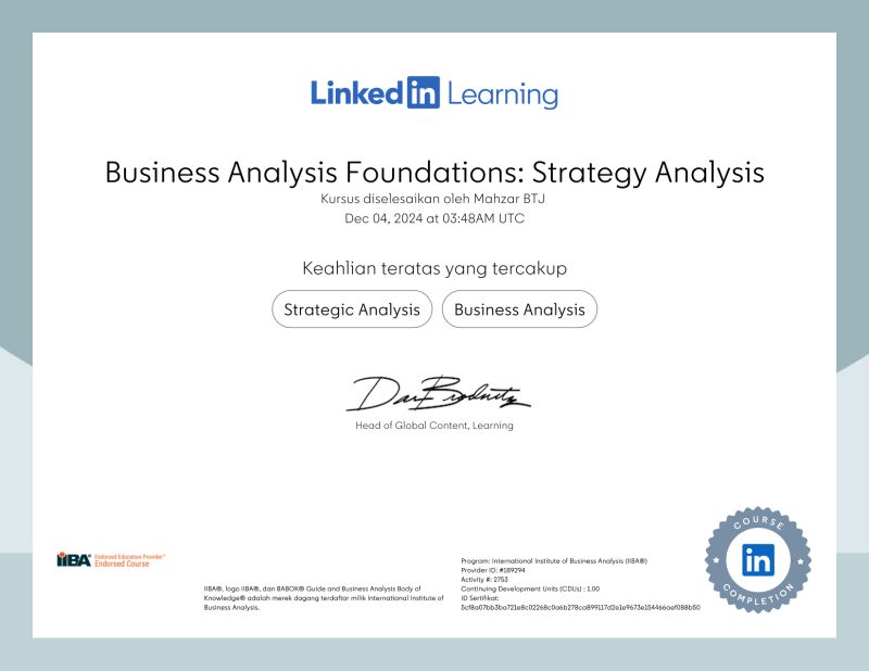 Mahzar BTJ on LinkedIn: Certificate of Completion Mahzar BTJ on LinkedIn: Certificate of Completion