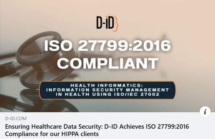 Marcus L ENDICOTT BSc MCI on LinkedIn: D ID #39 s achievement of ISO 27799: Marcus L ENDICOTT BSc MCI on LinkedIn: D ID #39 s achievement of ISO 27799:
