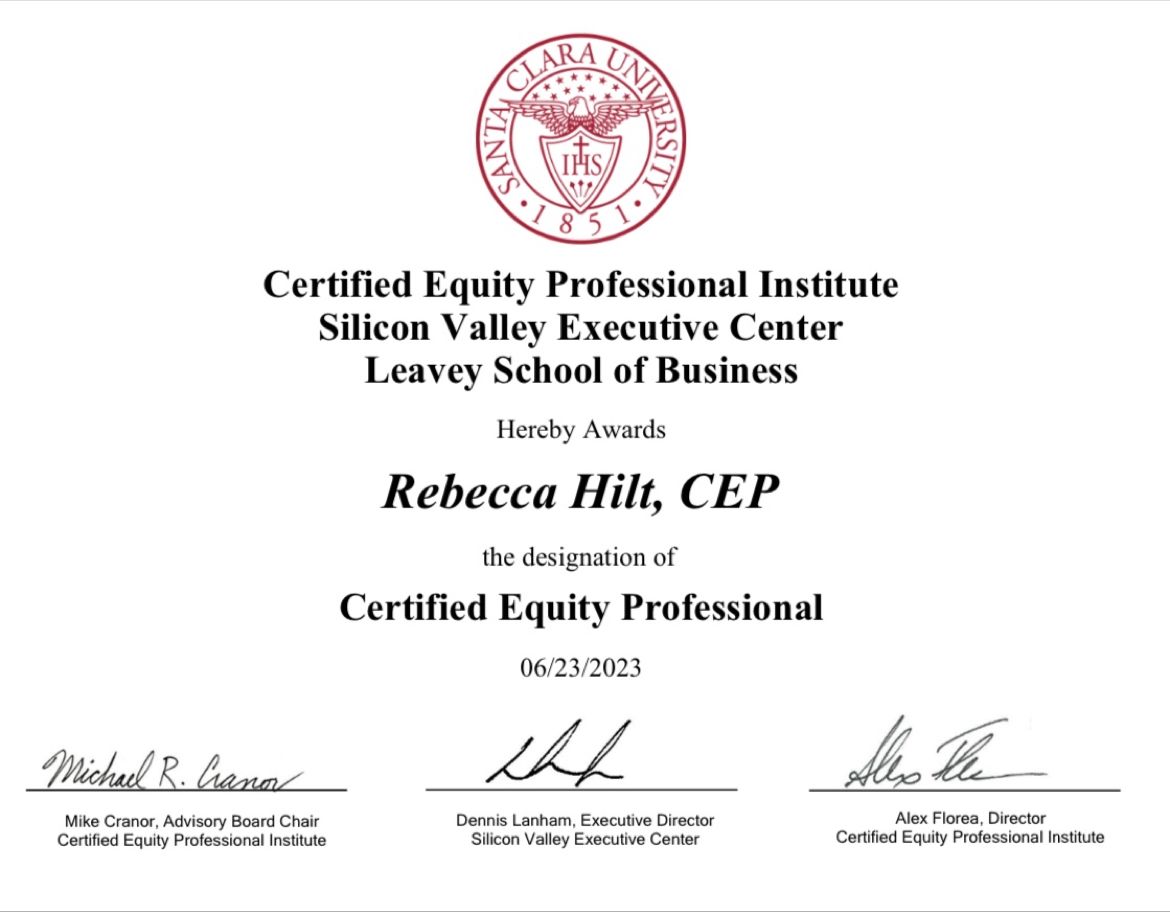 Rebecca Hilt CEP on LinkedIn: I #39 m happy to share I #39 ve obtained my Rebecca Hilt CEP on LinkedIn: I #39 m happy to share I #39 ve obtained my