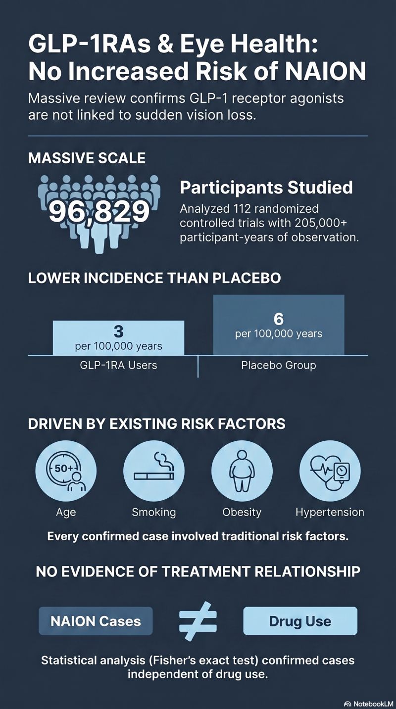 naion and glp 1 New study investigated whether using GLP-1 receptor agonists like semaglutide and liraglutide increases the risk of developing a rare eye condition called NAION, which causes sudden vision loss.…
