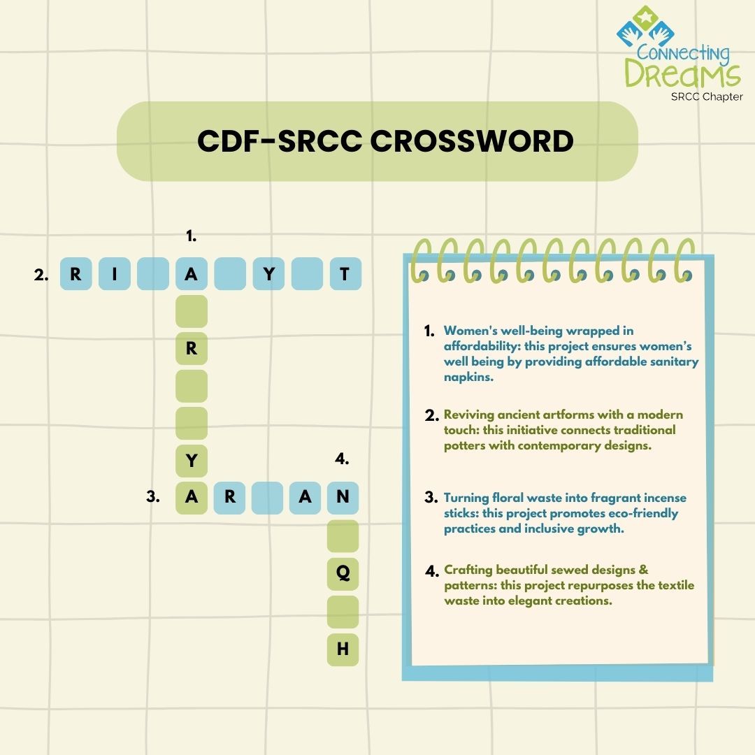 Connecting Dreams Foundation SRCC on LinkedIn: #cdfsrcc #crossword # Connecting Dreams Foundation SRCC on LinkedIn: #cdfsrcc #crossword #