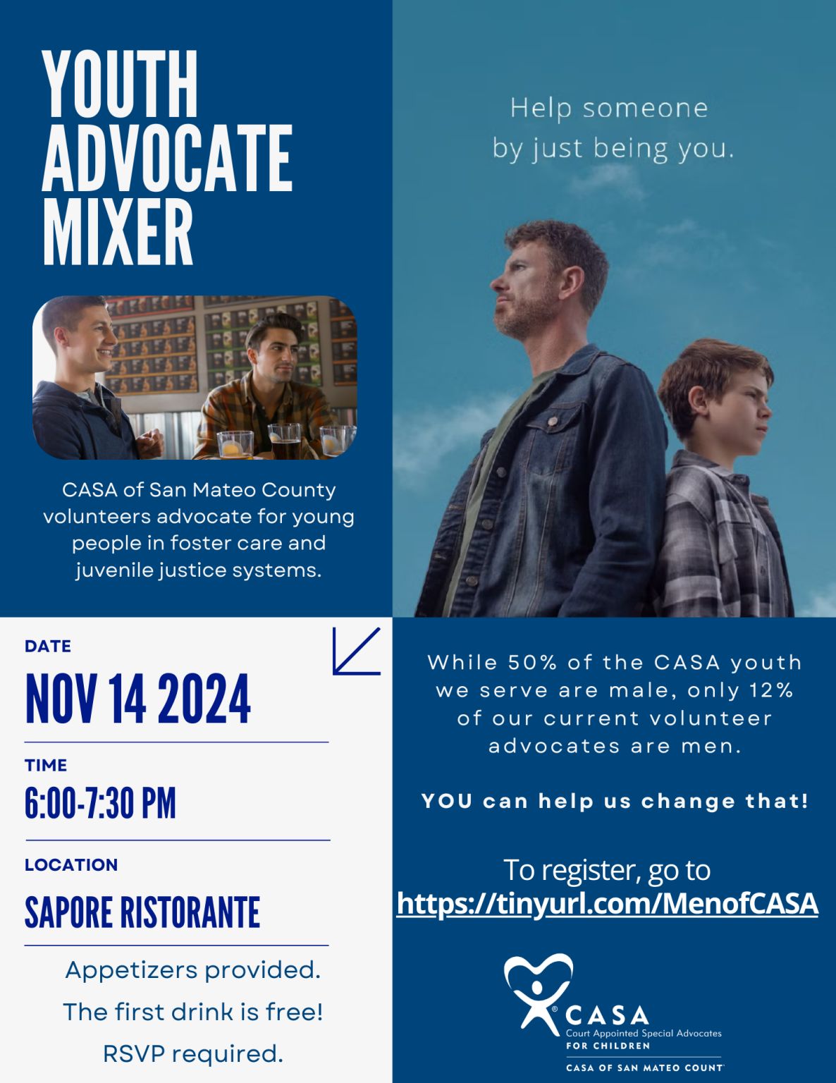 CASA of San Mateo County on LinkedIn: CASA is seeking more men to CASA of San Mateo County on LinkedIn: CASA is seeking more men to