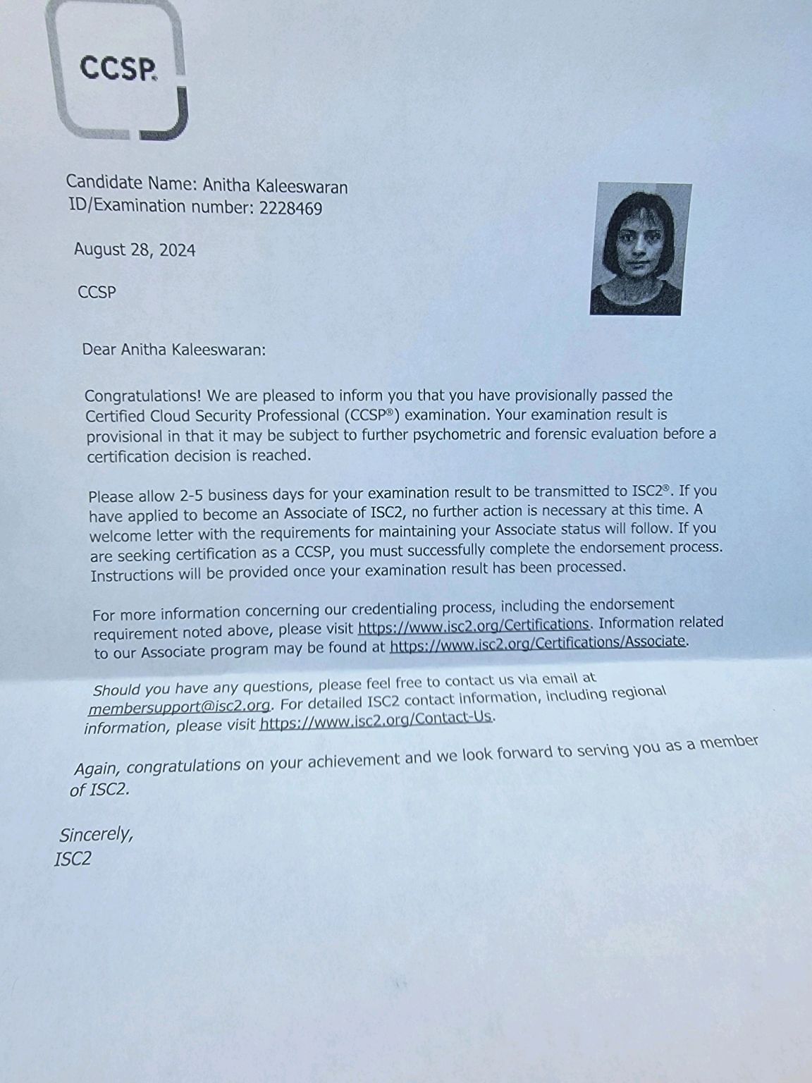 Anitha Kaleeswaran CISSP PMP CSM on LinkedIn: #ccsp #cloudsecurity # Anitha Kaleeswaran CISSP PMP CSM on LinkedIn: #ccsp #cloudsecurity #