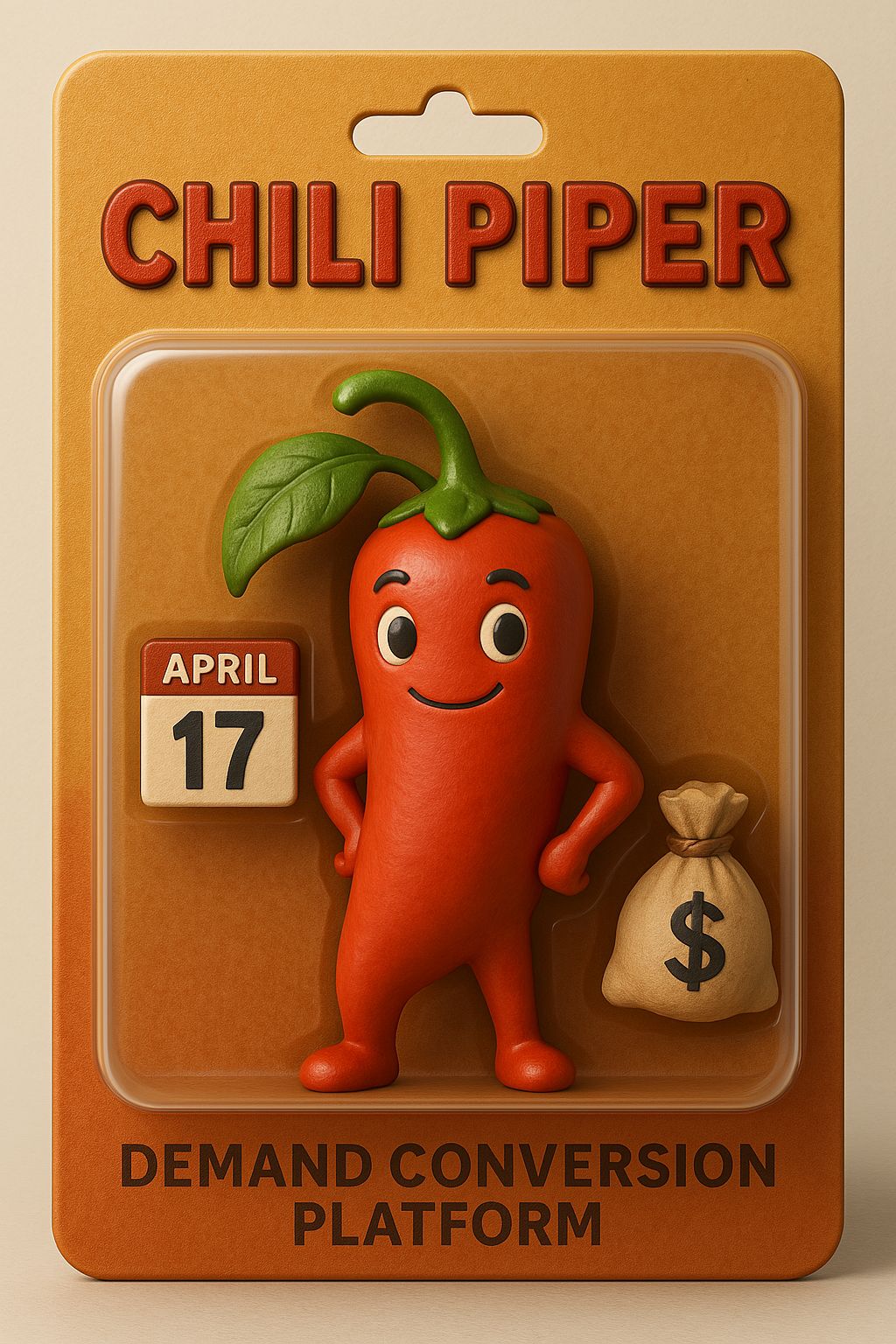 The new Chili Piper action figure Includes a packed calendar and full The new Chili Piper action figure Includes a packed calendar and full