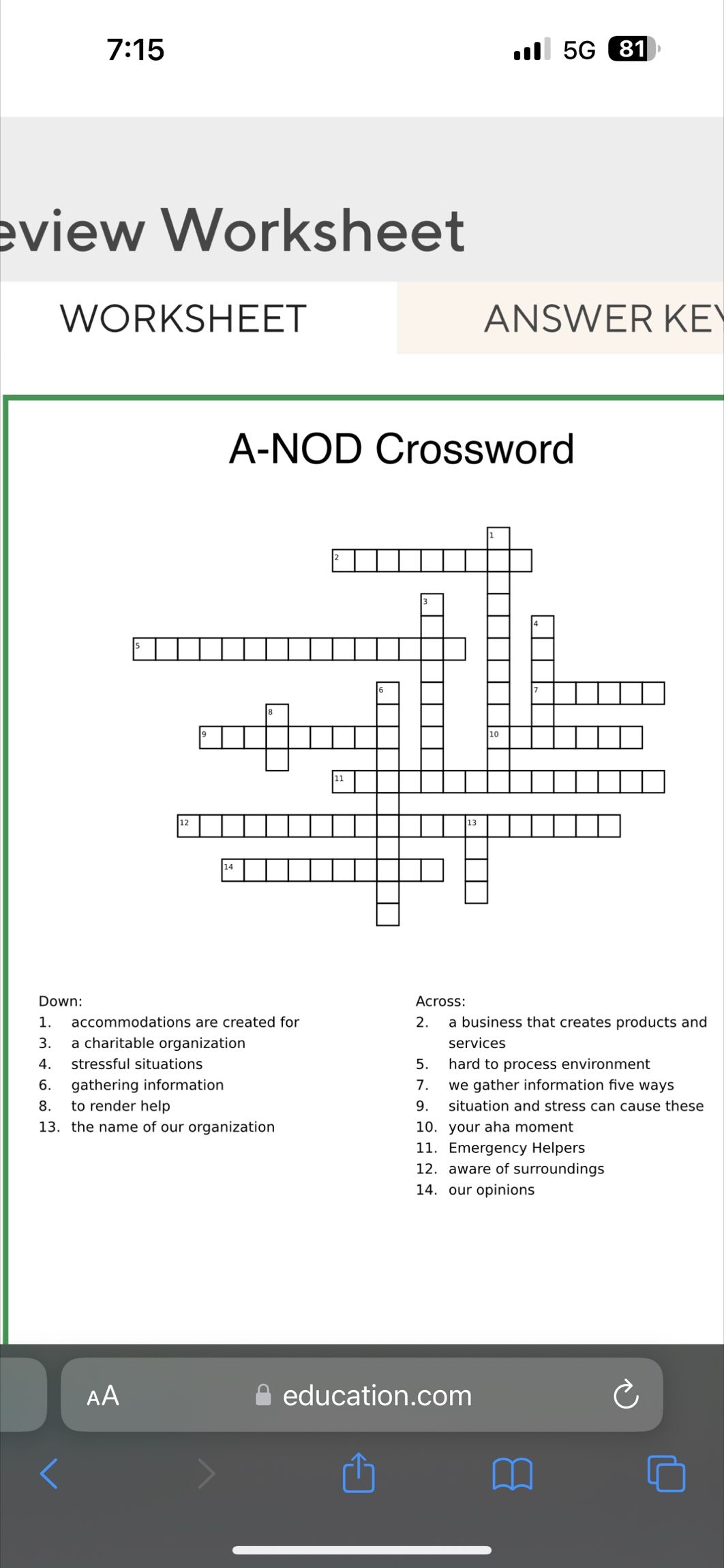 This is a generated/created A NOD crossword puzzle in celebration of This is a generated/created A NOD crossword puzzle in celebration of