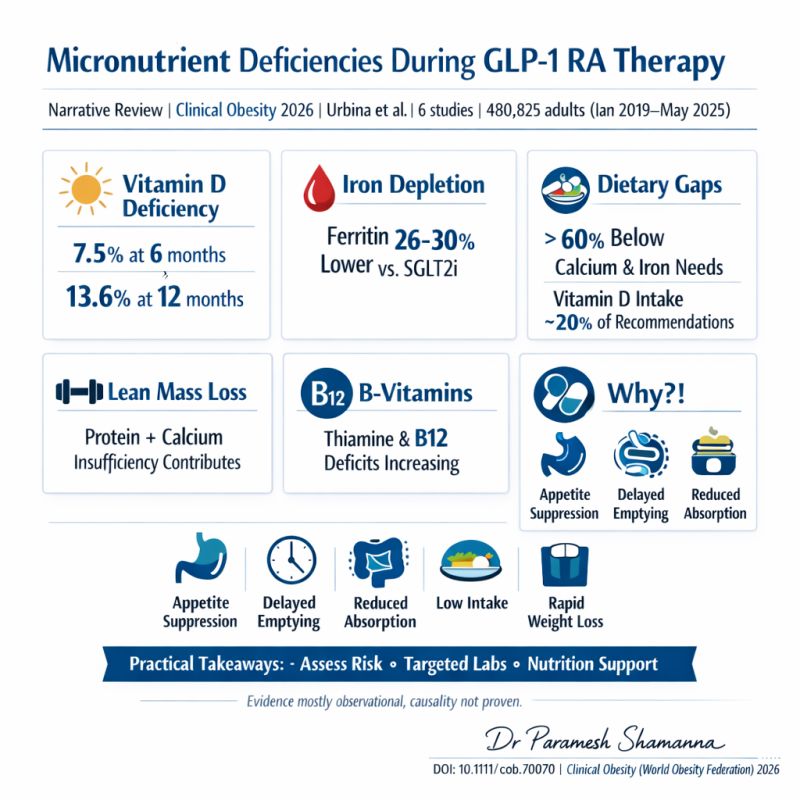 glp 1 and iron deficiency The Multifaceted Nature of GLP-1: Molecular Mechanisms Signaling Pathways in Metabolic and Neurodegenerative Diseases Nutritional Deficiencies with weekly GLP-1