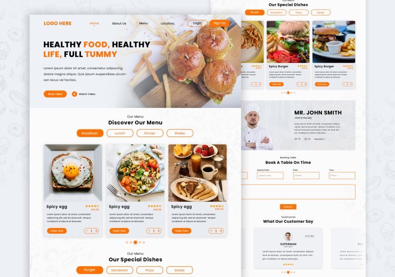 Muhammad Talha on LinkedIn: Food Restaurant Website Template Muhammad Talha on LinkedIn: Food Restaurant Website Template