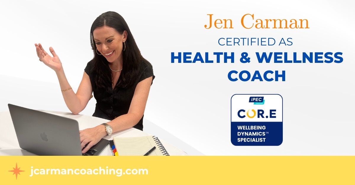 I earned my Health Wellness Certification from iPEC Coaching Jen I earned my Health Wellness Certification from iPEC Coaching Jen