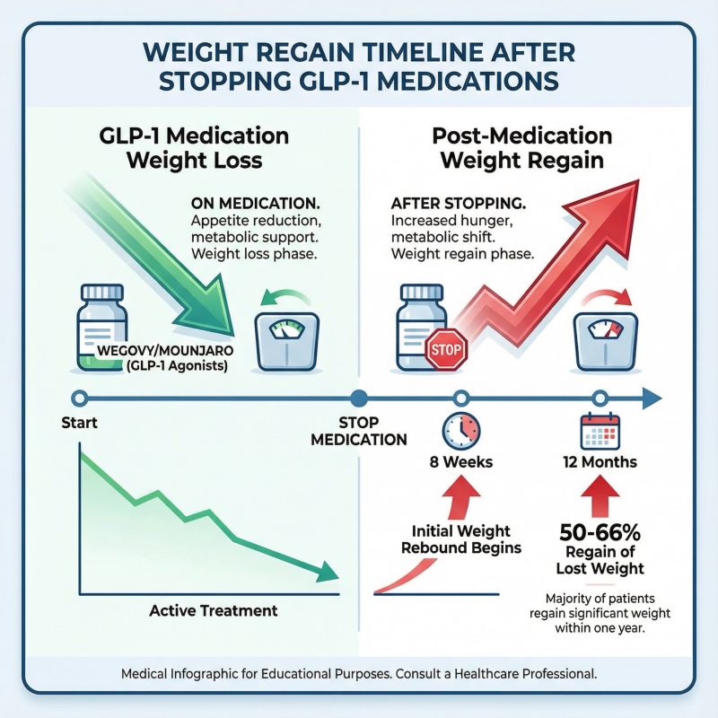 weight regain after stopping glp-1 medications What Happens When Patients Stop Taking Medications? Trajectory of the body weight