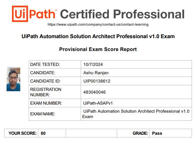 Ashu Ranjan on LinkedIn: #uipath #uipathcommunity #certification # Ashu Ranjan on LinkedIn: #uipath #uipathcommunity #certification #