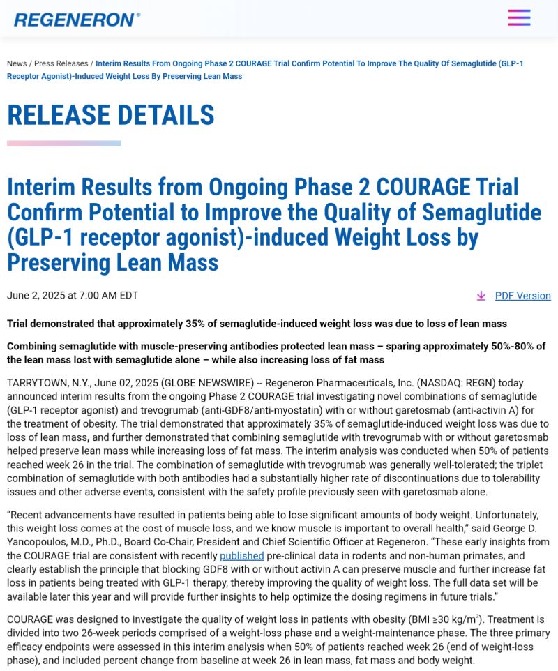 regeneron glp-1 gip treatment muscle loss side effects FINALLY Miracle Combo regeneron glp-1 gip treatment muscle