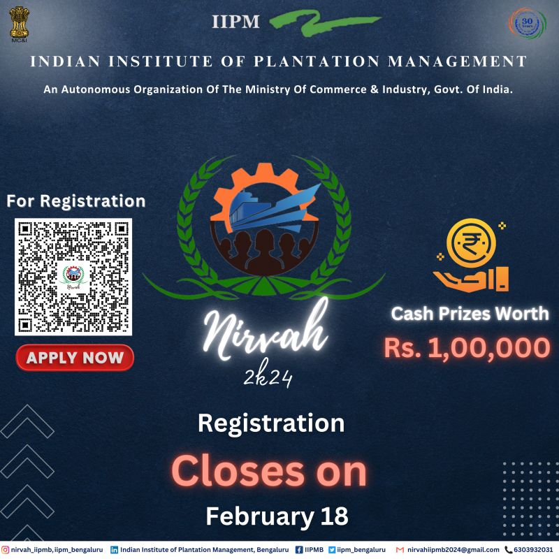 Indian Institute of Plantation Management Bengaluru (IIPMB) on Indian Institute of Plantation Management Bengaluru (IIPMB) on