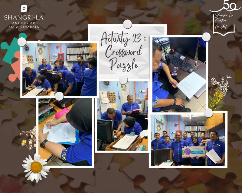 Shangri La Tanjung Aru colleagues participated in Crossword Puzzle Shangri La Tanjung Aru colleagues participated in Crossword Puzzle
