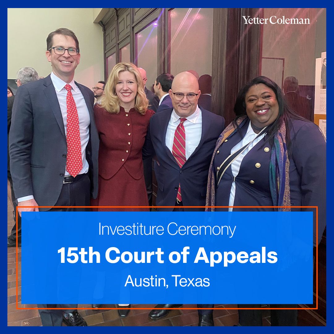 Investiture of the New 15th Court of Appeals in Austin Yesterday we Investiture of the New 15th Court of Appeals in Austin Yesterday we