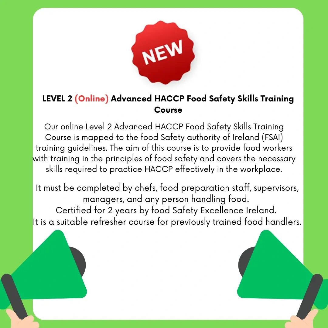 Food Safety Excellence Ireland on LinkedIn: 📢 Level 2 Advanced HACCP Food Safety Excellence Ireland on LinkedIn: 📢 Level 2 Advanced HACCP