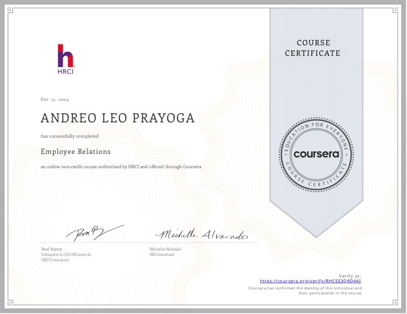 Andreo Leo Prayoga on LinkedIn: #employeerelations #humanresources # Andreo Leo Prayoga on LinkedIn: #employeerelations #humanresources #