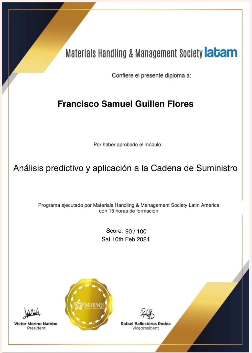 Francisco Samuel Guillén Flores on LinkedIn: Third and last module on Francisco Samuel Guillén Flores on LinkedIn: Third and last module on