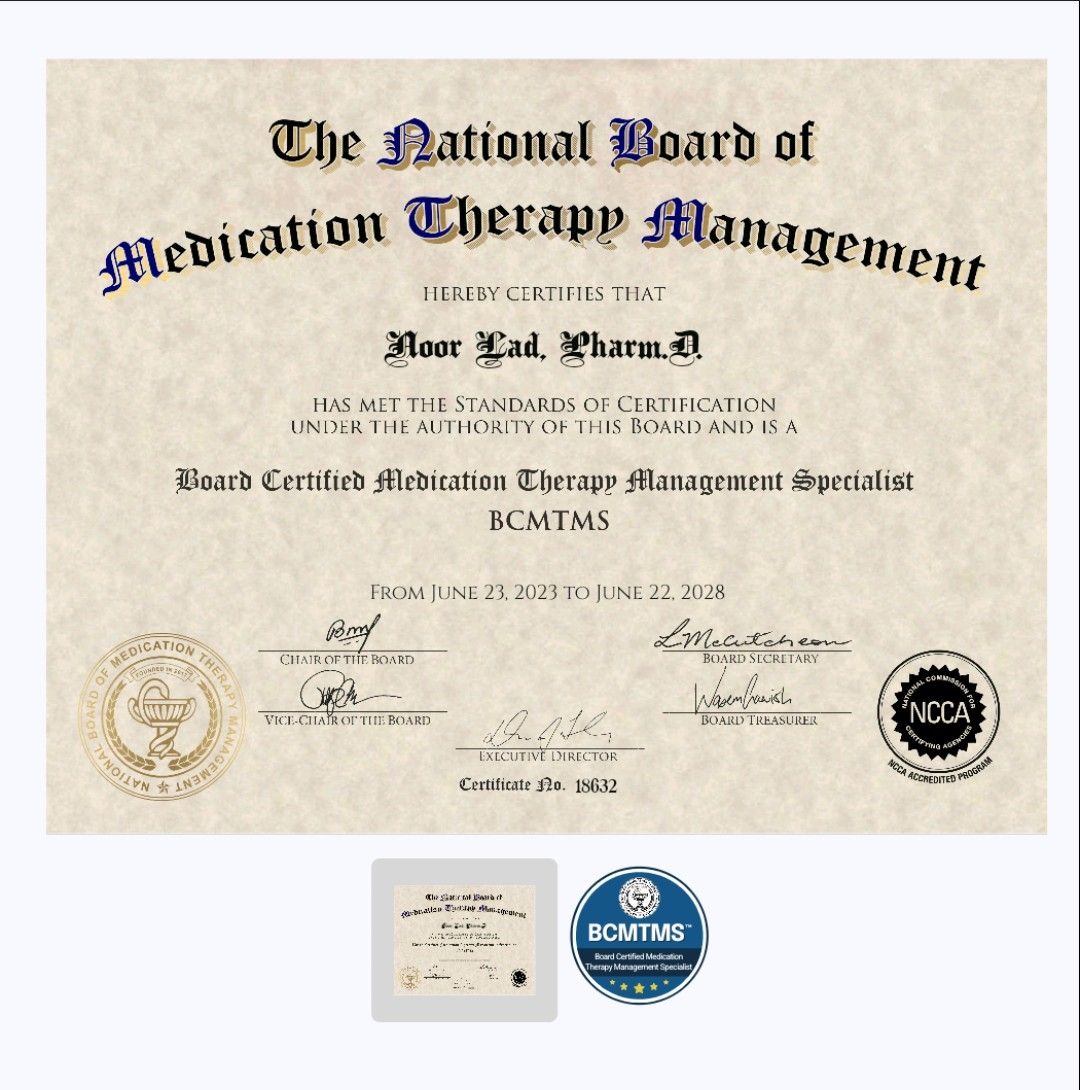 Noor Lad PharmD BCMTMS on LinkedIn: I #39 m excited to share that I Noor Lad PharmD BCMTMS on LinkedIn: I #39 m excited to share that I