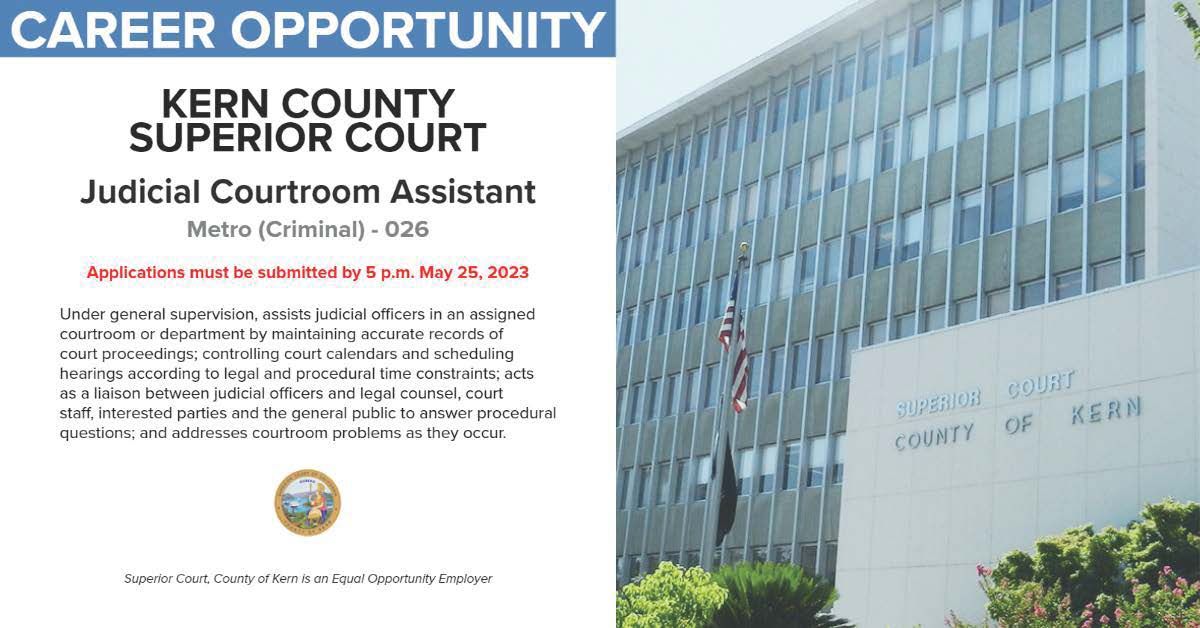 Superior Court of California County of Kern on LinkedIn: We are hiring Superior Court of California County of Kern on LinkedIn: We are hiring