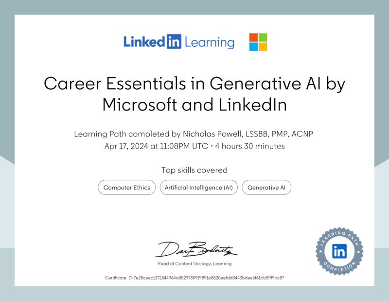 Nicholas Powell MSML PMP LSSBB SHRM CP ACNP on LinkedIn Nicholas Powell MSML PMP LSSBB SHRM CP ACNP on LinkedIn