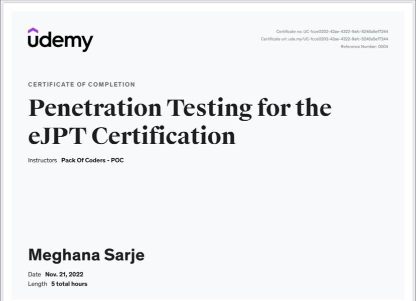 Meghana Sarje on LinkedIn: Successfully completedTesting Meghana Sarje on LinkedIn: Successfully completedTesting