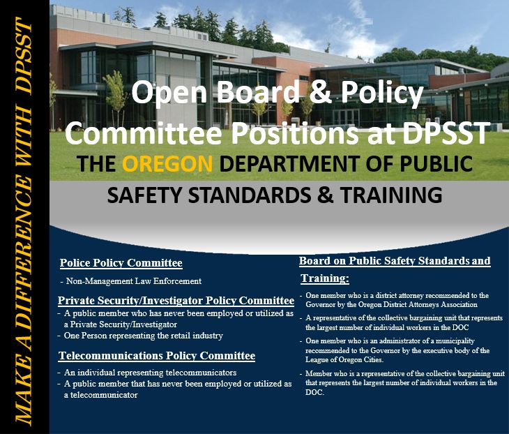 Department of Public Safety Standards Training (DPSST) on LinkedIn Department of Public Safety Standards Training (DPSST) on LinkedIn