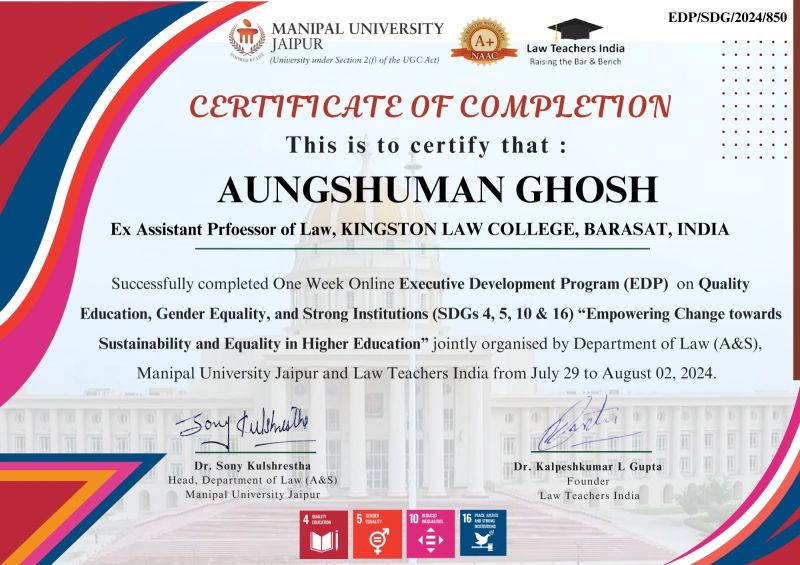 Prof Angshuman Ghosh (ADVOCATE) on LinkedIn: i am thrilled to announce Prof Angshuman Ghosh (ADVOCATE) on LinkedIn: i am thrilled to announce