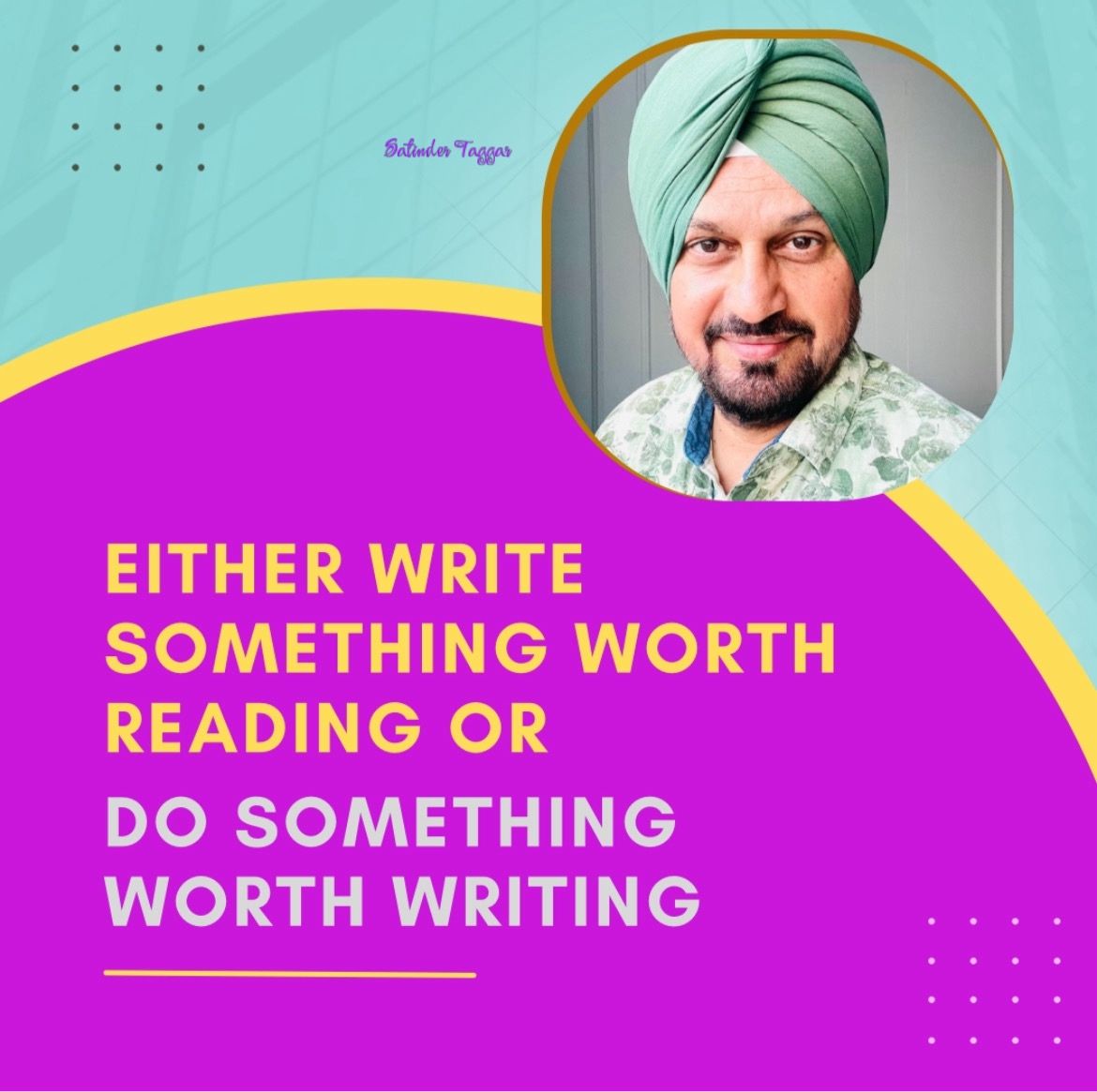 We should strive to either create something worth reading such as a We should strive to either create something worth reading such as a